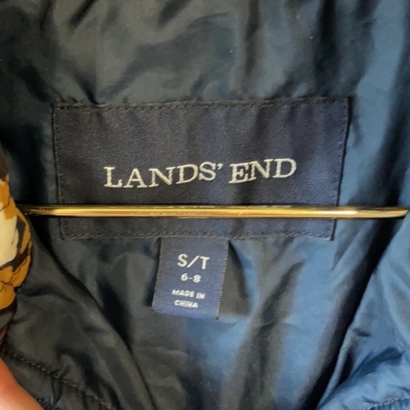 Lands End Floral Quilted Zip Front Jacket Size Small - Picture 5 of 8